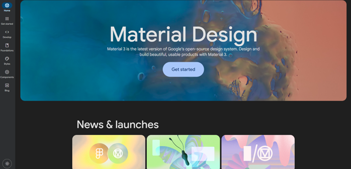 マテリアルデザイン公式サイトのホームページ