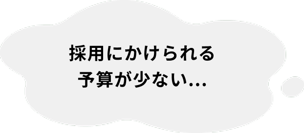 採用にかけられる予算が少ない